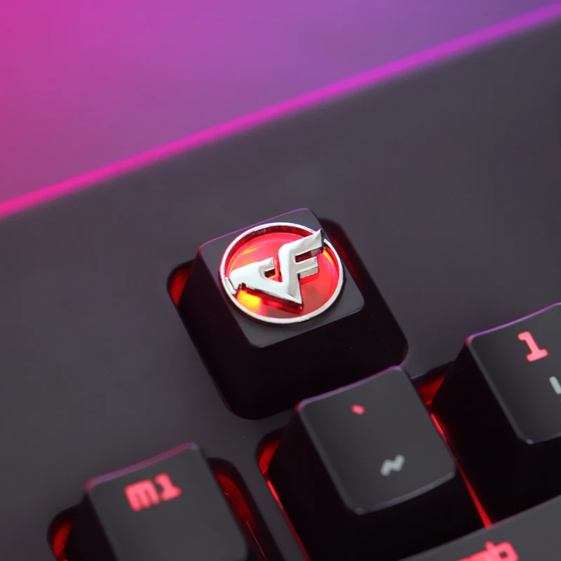 

Механическая клавиатура из цинкового алюминиевого сплава, кепка для клавиш с темой CrossFire, стереоскопический рельеф высоты R4, ось Cherry MX