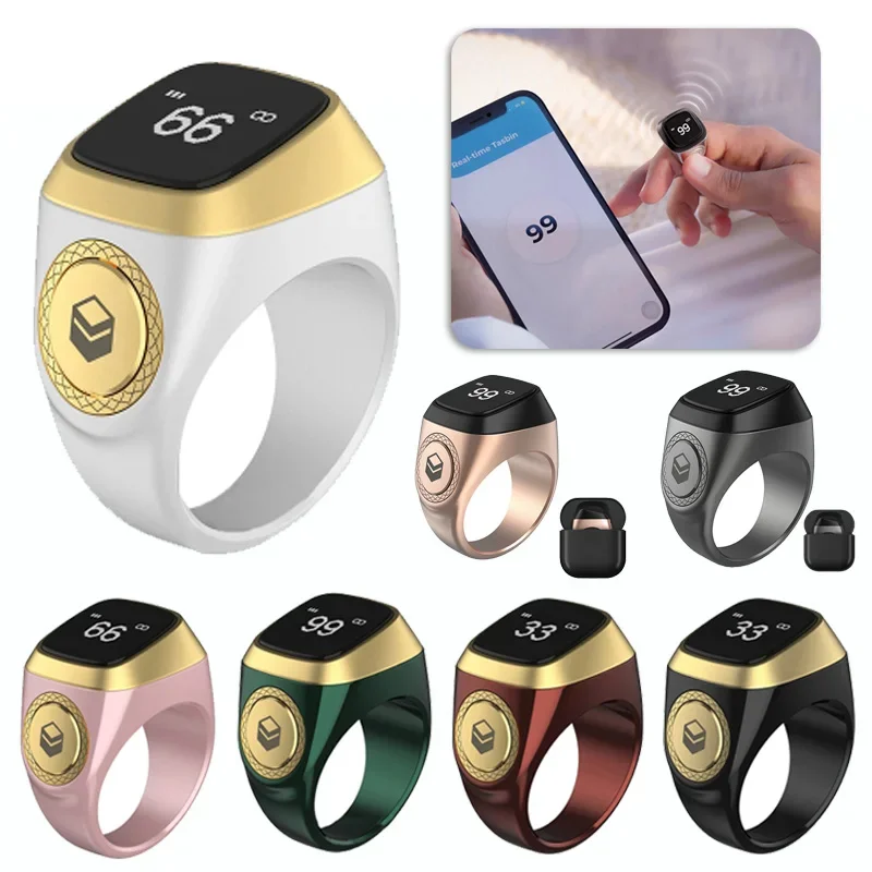 Умный счетчик Zikr Ring Bluetooth Электронный цифровой тасбих для мусульман с
