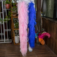 customized high quality boa natural ostrich feather scarf shawl dress sewing decoration for lady craft display design plumes