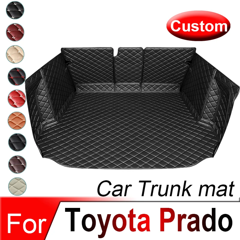 

( Car Travel )Good! Special trunk mats for Toyota Land Cruiser Prado 150 5seats 2016 waterproof boot carpets for Prado 2015-2010
