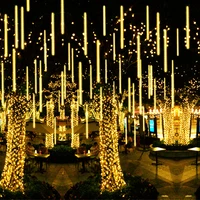 8 tubes led meteor shower fairy lights garland christmas strip light outdoor waterproof fairy string lights street decoration
