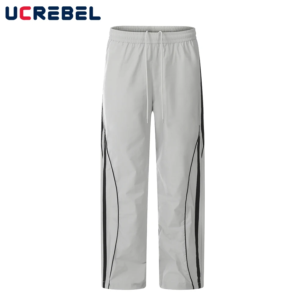 

Брюки-карго мужские повседневные, свободные прямые штаны с поясом на резинке, в стиле сафари