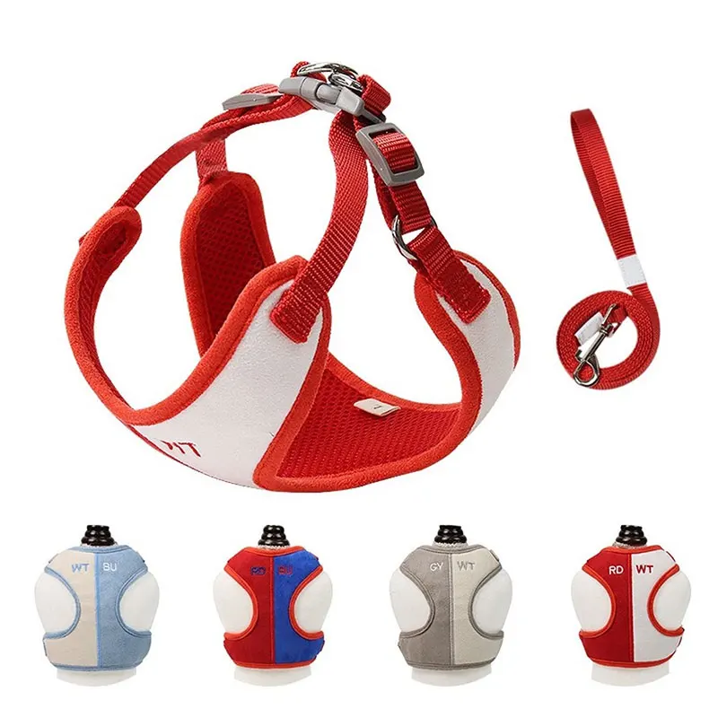 

Safety Suede Breathable Cat Harness Pet Dog Harness And Leash Set Collar For Small Dogs Supplies Outdoor Pet Puppy Accessories