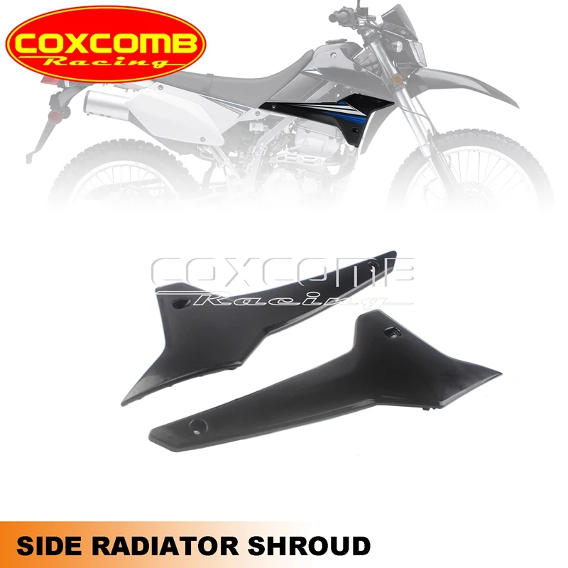 

Черный пластиковый радиатор для велосипеда-внедорожника, защита, боковая панель для топливного бака, крышка для Kawasaki KLX250 KLX250S KLX-250 D Tracker 250 08-19