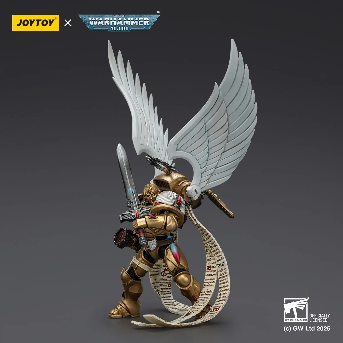 Фото Фигурки JOYTOY Warhammer 40k 1/18: Blood Angels The Sanguinor с мечом Encarmine Broadsword, модель-игрушка, подарок для мальчиков, 3,75 дюйма №3