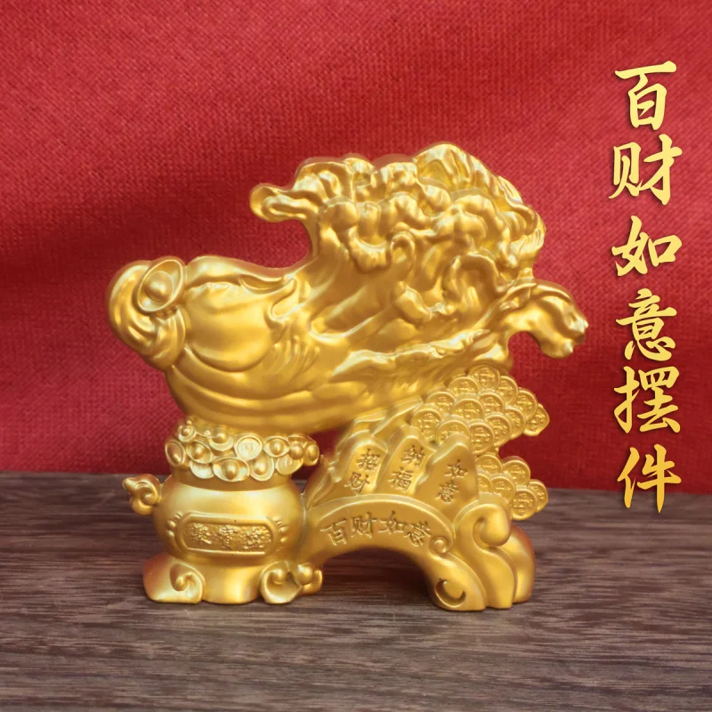 Позолоченная чаша для привлечения удачи сотня благословений сбор богатства