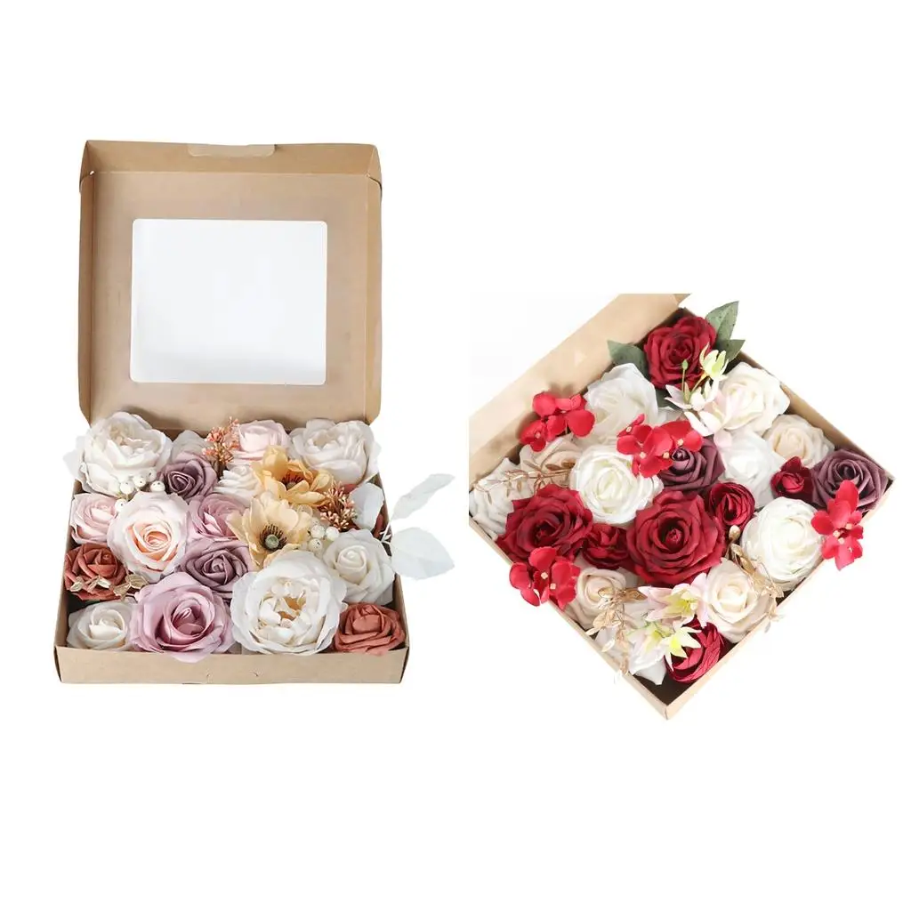 

Artificial Flowers Box Set Flower Arrangements for Party Valentine Day Gift