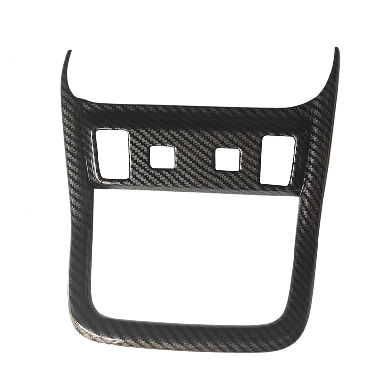 

Car Carbon Fiber ABS Rear Exhaust Air Outlet Kick-Proof Frame Cover Trim For Hyundai Custo 2022 LHD