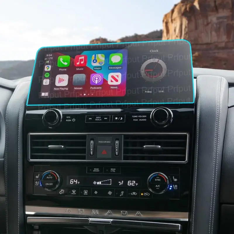 

For Nissan ARMADA 2021 2022 Dashboard,Navigation Screen HD Tempered Glass Protective Film Anti-scratch Repair Film