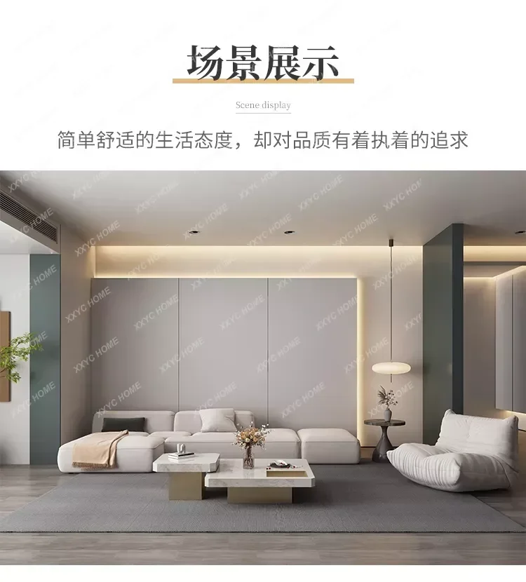 Cqy Meja Kopi Marmer Sembali Nowoczesny Piring Batu TV Kabinet Kombinasi C atd Mewah Ruang Tamu Rumah