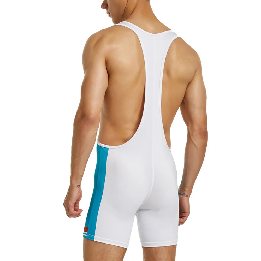 Mens Undershirts Leotard Wrestling Singlet Fitness Sports Workout Gym Bodysuits Underwear Seamless Jumpsuits One-piece Bodywear