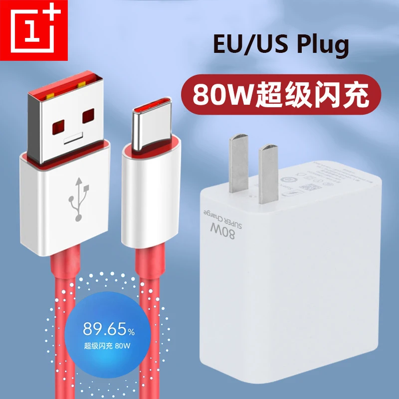 Oneplus SuperWarp Charge 80W Charger For One Plus 11 10 9 Ace Pro 9R 8T 8 Nord N100 N10 7T Dash Fast Charging EU/US 65W Adapter