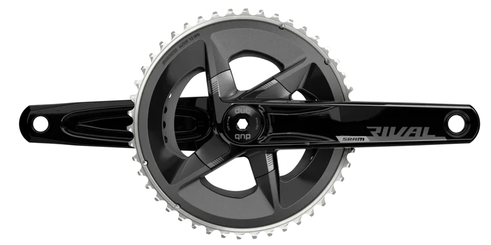 Шатуны SRAM Rival 12-скоростной нижний кронштейн DUB добавляет долговечность.