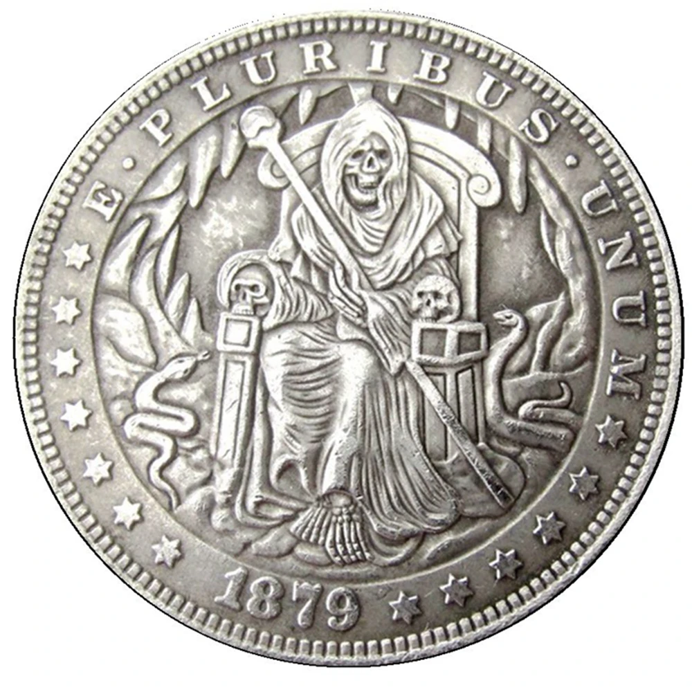 

HB(62) США 1879 Морган доллар Хобо монета Посеребренная КОПИЯ монета Фотогалерея