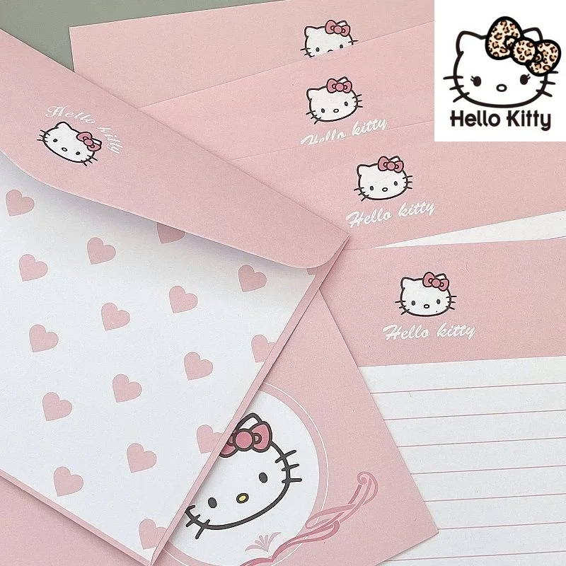 Sanrio розовая милая фотография Hello Kitty Письма ручной работы Креативные простые