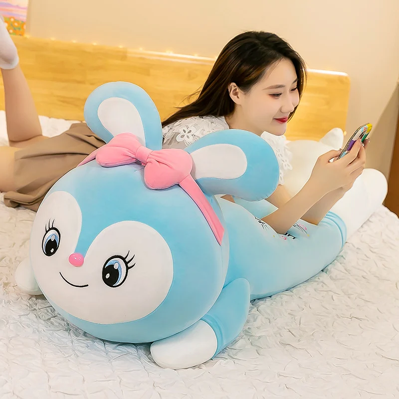 

Мультяшные животные, длинный кролик, подушка, плюшевые игрушки, мягкая подушка для сна, кукла, подушка, подарок для девочек