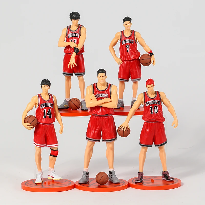 

SLAM DUNK Hanamichi Sakuragi Rukawa Kaede Miyagi Ryota Mitsui Hisashi Akagi Takenori Figure Anime Figurine Model Toy Doll Gift