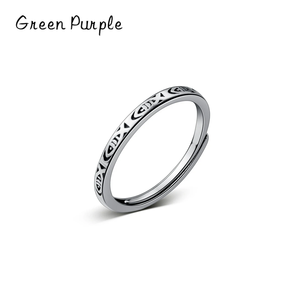 

Adjustable Vintage Small Fish Ring 100% 925 Sterling Silver Fashion Open Size Finger Ring for Women Statement Fine Jewelry Gift