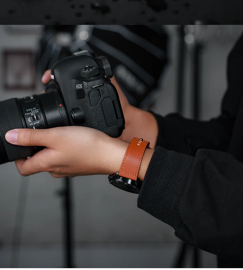 Ремешок кожаный для Samsung Galaxy watch 7/6/5/pro/4/Classic браслет Huawei GT 4/4 pro 7 40 мм 20 22