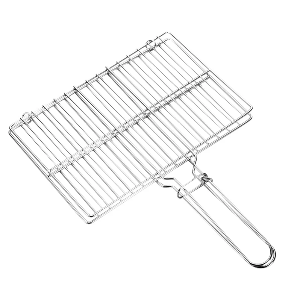 

Grill Basket Grilling Bbqbarbecuerack Accessories Net Outdoor Vegetable Baskets Mesh Wire Shrimp Grilled Handlestainless Pan