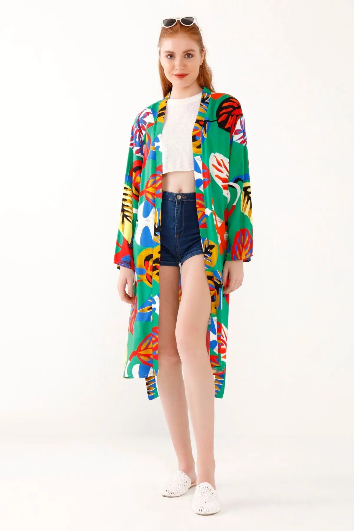 

Женское кимоно летнее цветное кимоно 3287-модный халат для женщин