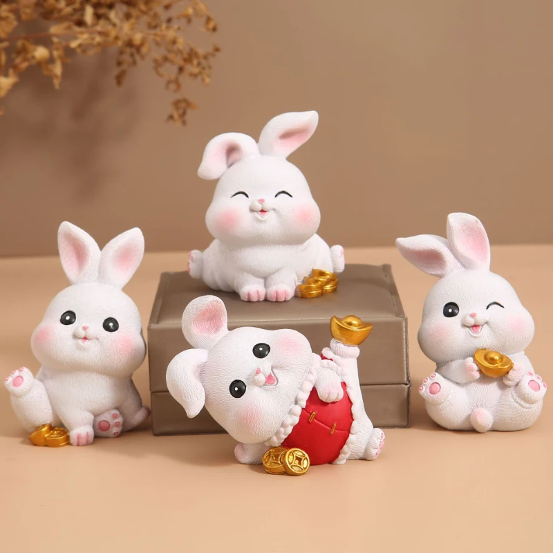 

Car Pendant Cute Big Ear Rabbit Resin Ornament Creativity Creates Wealth car accessory car accessoires car decorations cute