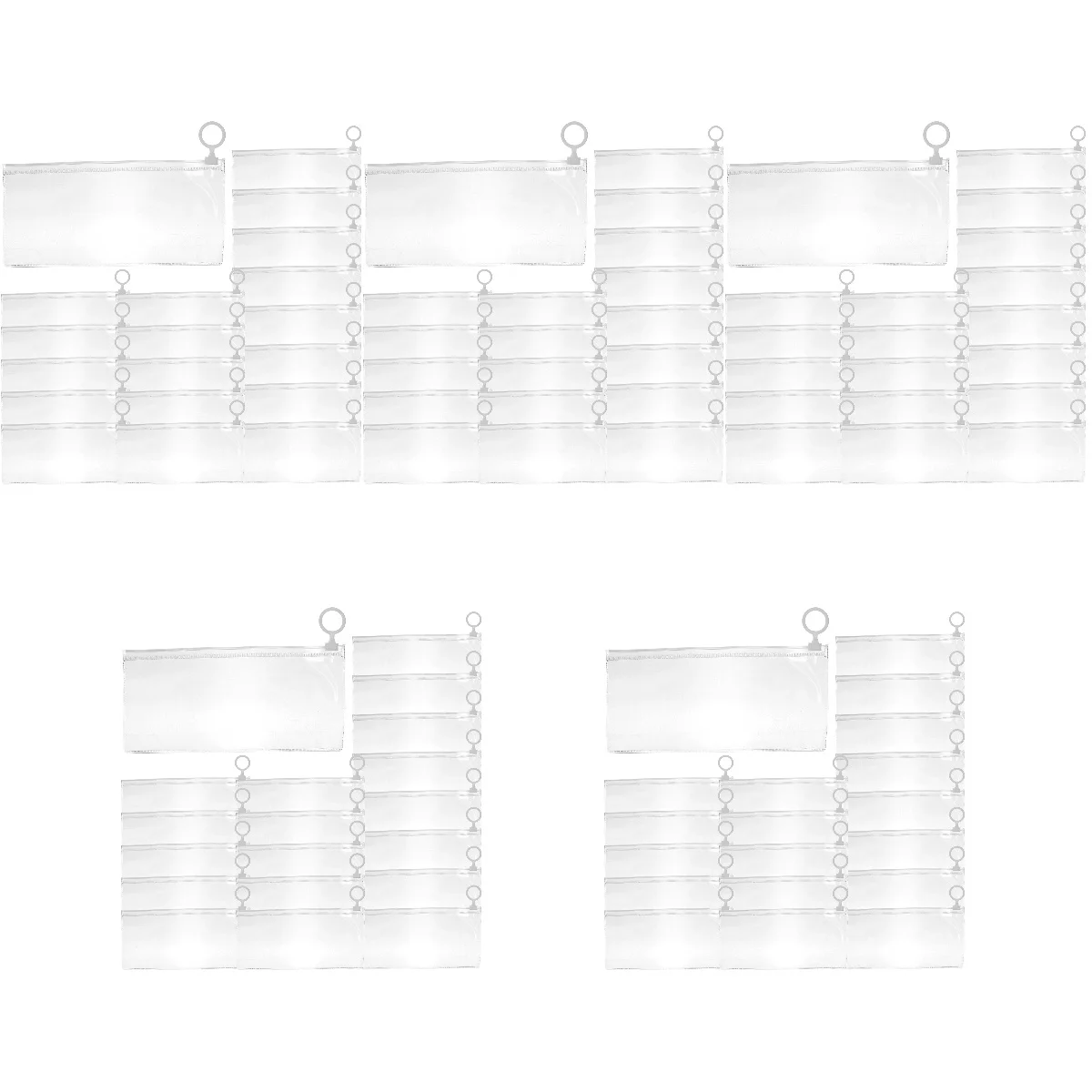 

100 Pcs Transparent Pen Bags Zipper Design Pen Pouches Clear Zipper Pouches Pen Storage Bags