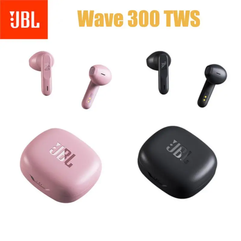 

Оригинальные беспроводные Bluetooth наушники JBL Wave 300 TWS, наушники-вкладыши, легкие наушники с микрофоном и зарядным чехлом