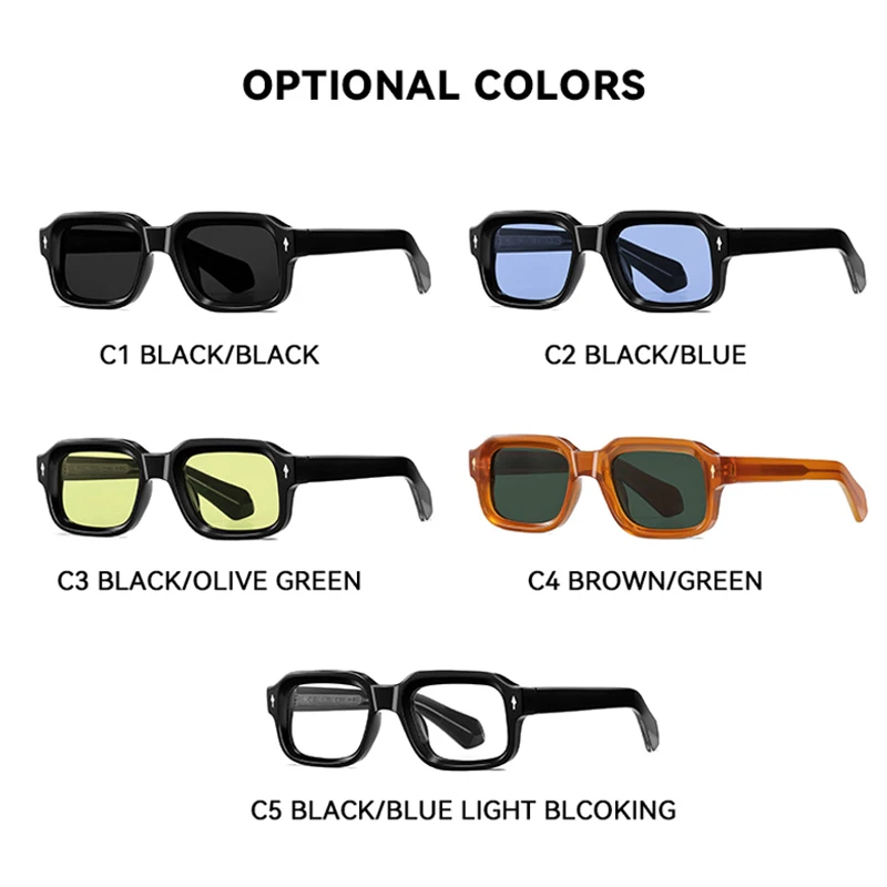 Женские и мужские квадратные очки SHAUNA роскошные поляризационные солнцезащитные