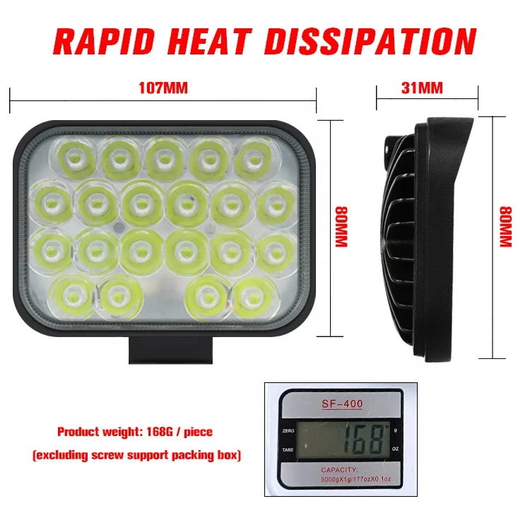 Светодиодная противотуманная фара XOVY 3 дюйма 63 Вт для грузовиков
