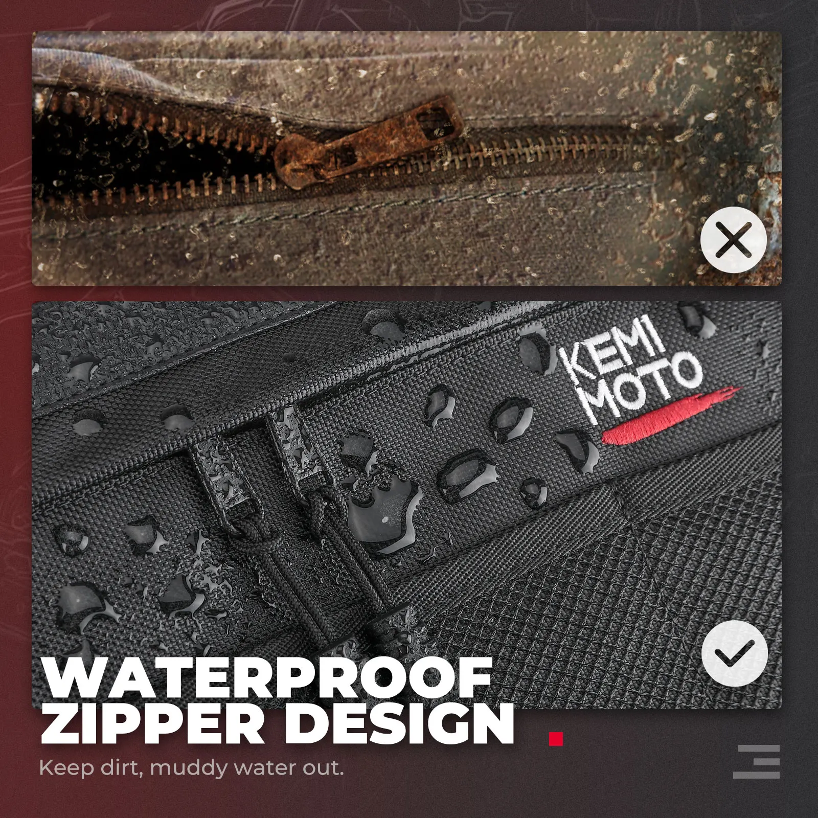 Совместим с Polaris RZR XP/XP 4 1000/XP Turbo/S 1000/900/Turbo S 2014-2022 2023 1680D Red Line Сумка для передней