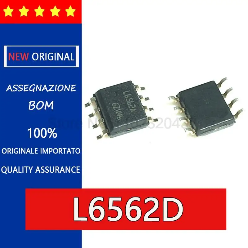 Оригинальный ЖК-чип L6562D L6562 L6562A L6562AD SOP8 для управления питанием, 5 шт.