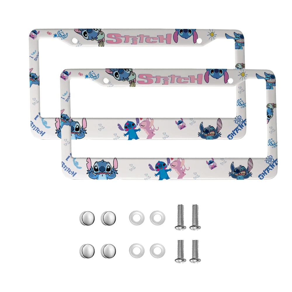 

Disney Stitch американский автомобиль 12 "x 6" лазерная резка хромированные рамки FLicense Plate-автомобиль/грузовик/внедорожник аксессуар для украшения автомобиля