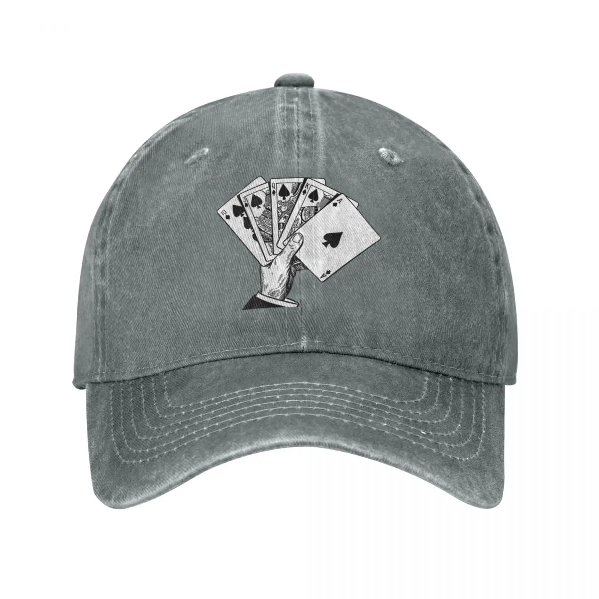 

Royal Flush Vintage Illustration Baseball Cap cowboy hat Peaked cap Cowboy Bebop Hats Men and women hats