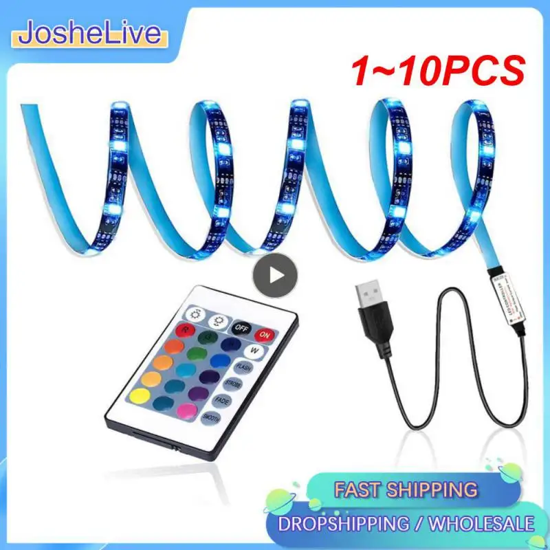 

1~10PCS 5050 RGB Led Strip Lights 1M-30M 5V USB led strip TV BackLight Room Decoration Led Tape Diode Flexible Ribbon