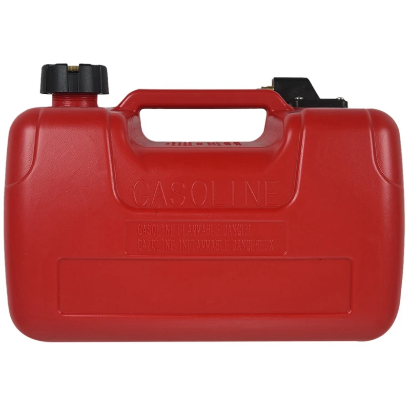 ELOS-12L Portable Boat Yacht Engine Marine Outboard Fuel Tank Oil Box With Connector Red Plastic Corrosion-Resistant Anti-Static