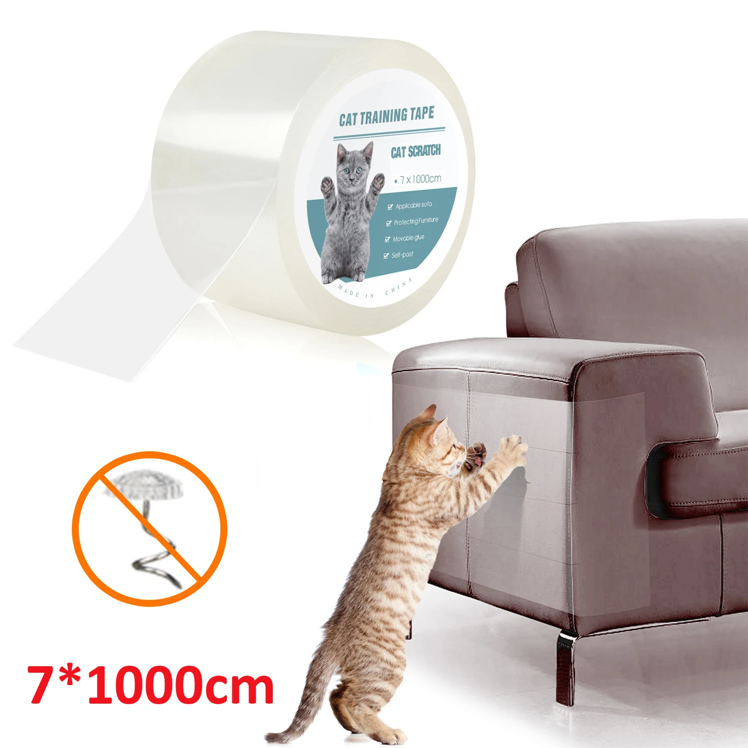 4Sizes Transparent Cat Anti-scratch Sticker Tape Roll Furniture Guard Couch Protector Sofa Scratch Prevention Clear Pet Claw Pad