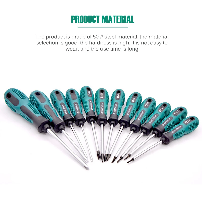 

New 12Pcs Insulated Screwdriver Set Magnetic Torx U-Shaped Screwdriver Head Set Handle Precision Household Repair Manual Kit