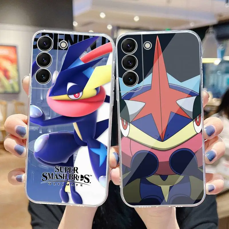 

Pokemon Greninja Toys Phone Case For Samsung Galaxy S22 S21 Ultra S20 S30 FE S8 S9 S10 5G Plus Lite Soft Transparent Cover