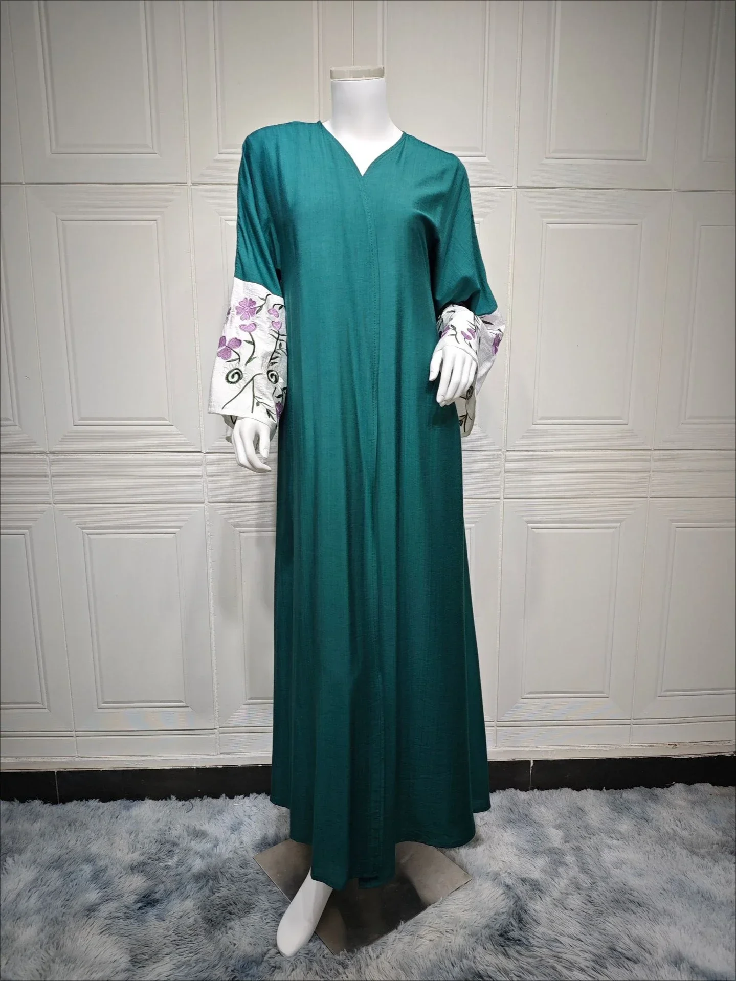 Ид мусульманская вышивка Абая для женщин Джалабия праздничное платье Марокко