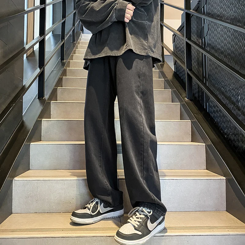 Baggy Jeans Men's Fashion Retro Harajuku Casual Straight Jeans Men Streetwear Korean Loose Denim Pants Mens Trousers M-3XL