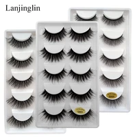 faux cils 5 pairs 3d mink lashes soft natural long wispy fluffy dramatic false eyelashes extension lashes makeup tool maquiagem