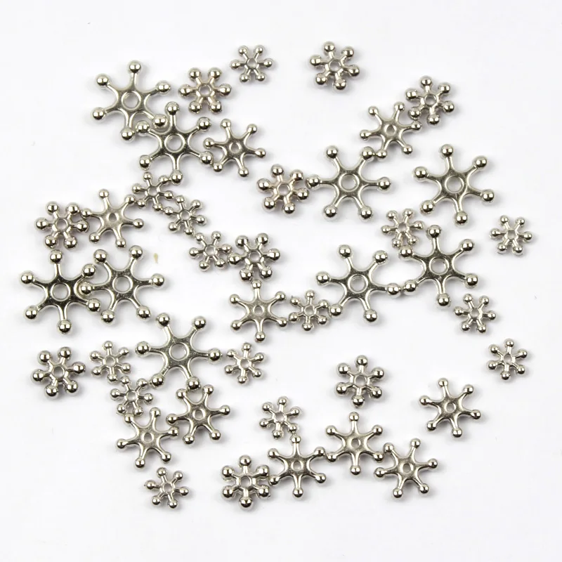 

200pcs/lot 8 10 12 16mm CCB Acrylic Spacer Beads Snowflake Loose Beads For Jewelry Making DIY Necklace Bracelet Accessories