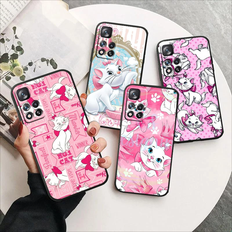 

Disney Mary Cat Cute For Redmi Note 12 Pro Plus 11 11T 10 9 8 Pro Lite Pro Max 5G 4G Silicone Soft Black Phone Case