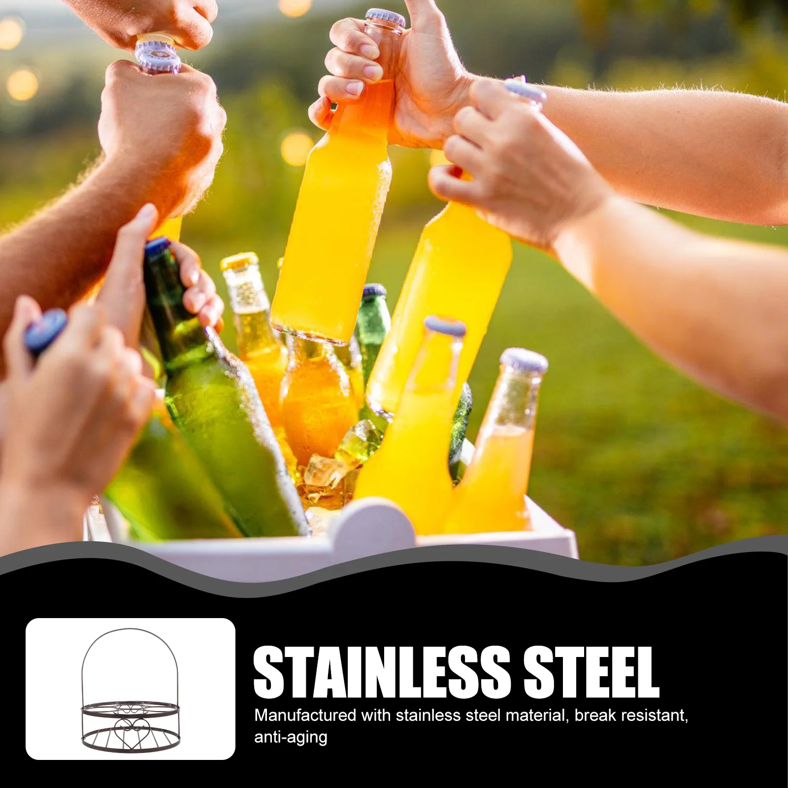 Корзина для пива из нержавеющей стали барная стойка бутылок KTV шесть держателей