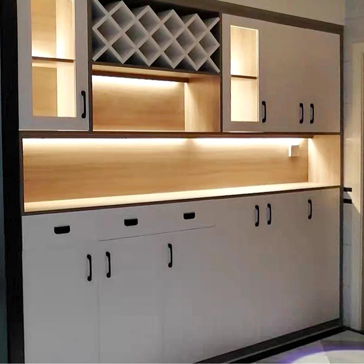 Алюминиевая Лампа С Датчиком Движения Для Освещения Под Шкафом 12 В Постоянного