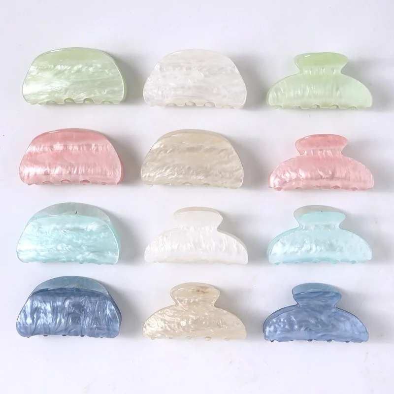 

Simple Style Acrylic Marble Hair Clips Women Girls Claw Clip Hair Claws Hair Clamps Clips Hairpins Barrette Crab Hair Accessorie