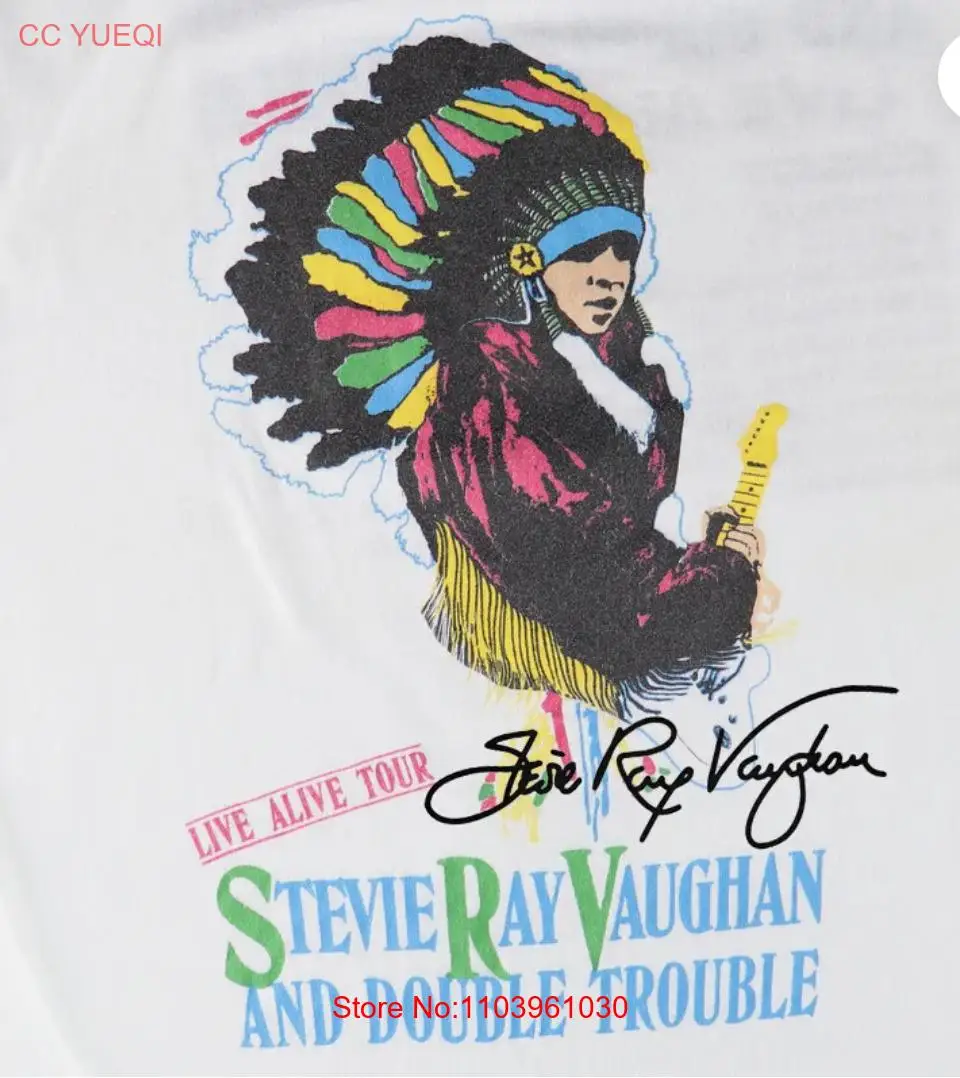 Винтажная белая рубашка из хлопка Stevie Рэй Воган все размеры