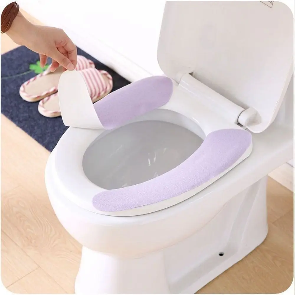 

Purple Universal Washable Warm Soft Reuseable Bathroom Accessories Toilet Mat Seat Cover Pad Toilet Seat Cover