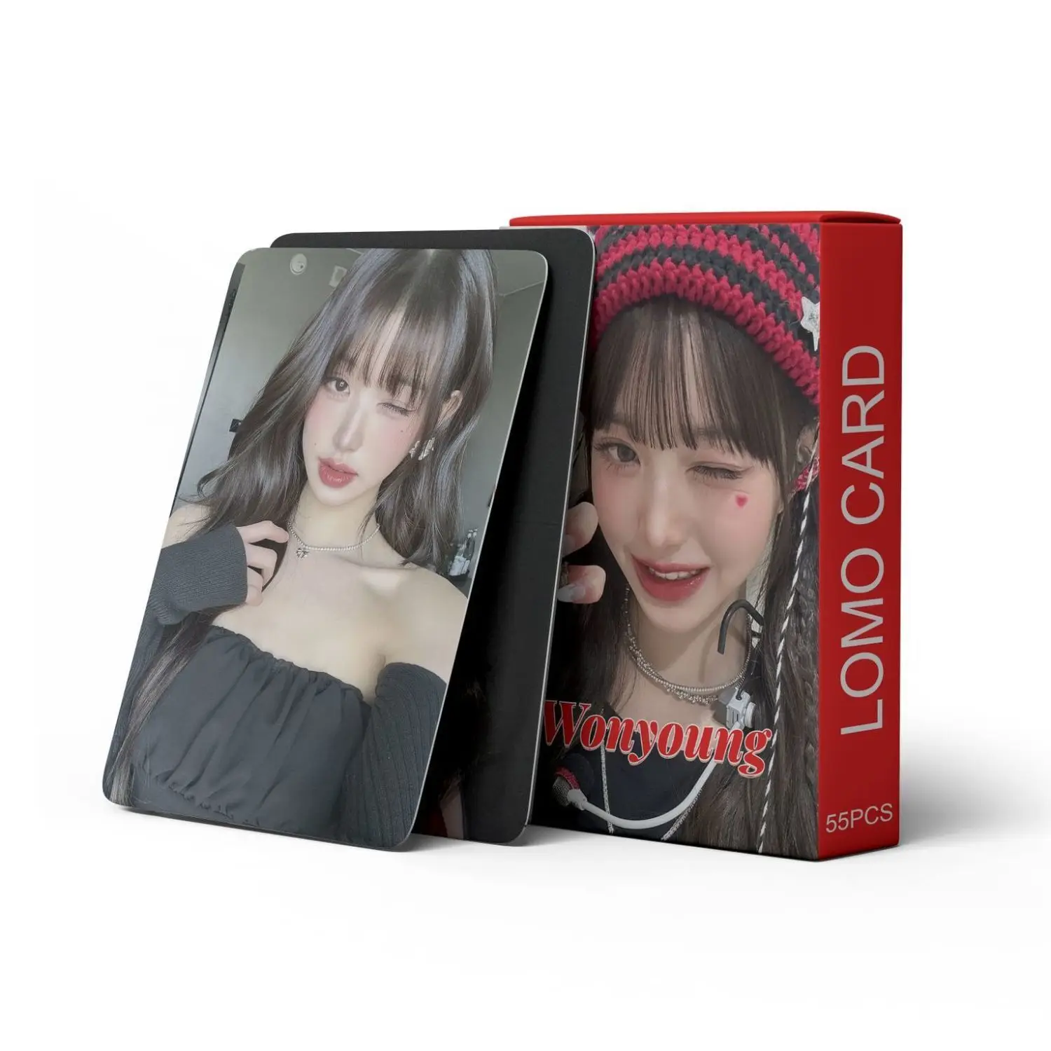 55 шт./компл. альбом Kpop Wonyoung фотооткрытки приветствие Seaon's новый ломо-открытки